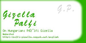 gizella palfi business card